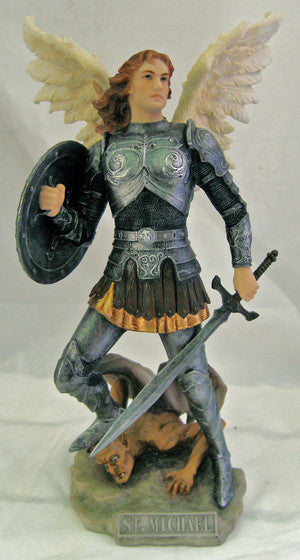 Saint Michael Fighting Satan Statue Veronese Collection