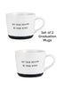 Reach for the stars with our Let Your Dreams Be Your Wings Graduation Mugs  &nbsp;This set of 2 mugs features a graduation cap design inside, perfect for celebrating your achievements. Sip your favorite drink and be inspired to chase your dreams!  Holds 15 oz  Set of 2&nbsp;