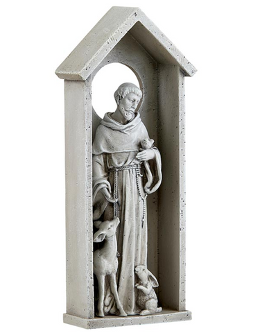 Saint Francis Wall Plaque 12 Inch for  Garden or Home