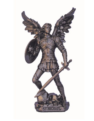 Saint Michael without the Devil in Cold Cast Bronze  Small Size 4 Inch tall