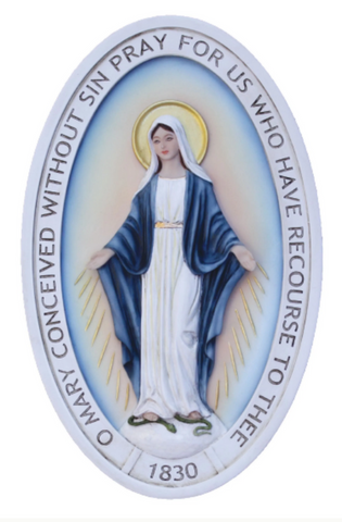 Madonna Miraculous Medal Wall Plaque