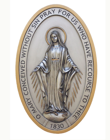 Madonna Miraculous Medals Plaque