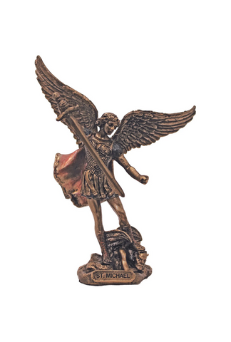 Saint Michael Statue In Cold Cast Bronze