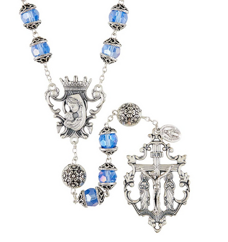 Womens Sapphire Rosary With Large Beads