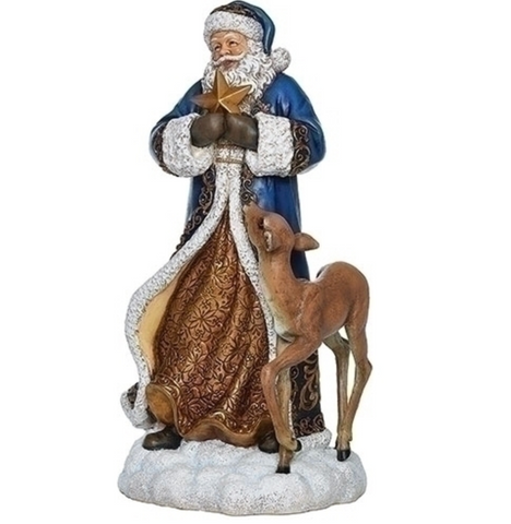 Santa Winter Woodland Figure With Deer