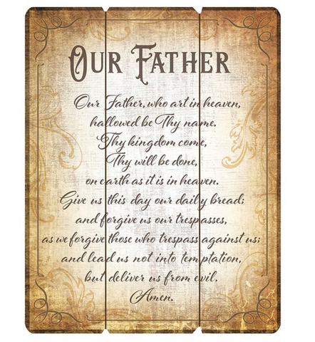 Our Father Wooden Wall Plaque