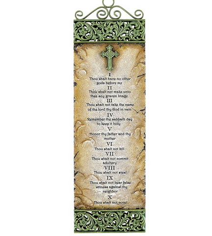 Ten Commandment Wall Plaque