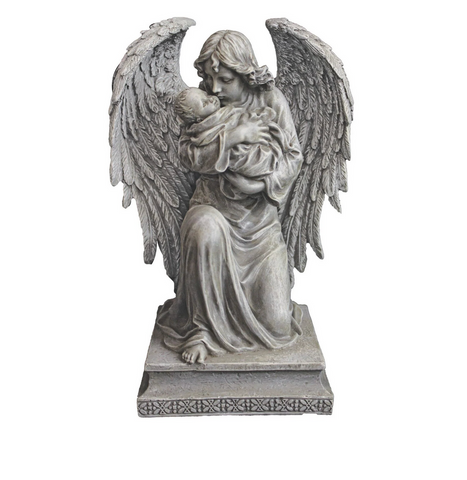 Angel Holding Infant Memorial Statue