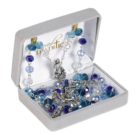 Madonna Blue Marian Rosary