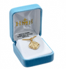 Communion Chalice With Wheat Medal On Chain Gold Over Silver