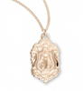 Gold Over Sterling Silver Miraculous Medal Pendant