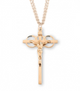 Gold Over Sterling Silver Wedding Crucifix On Chain