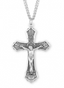 Jesus Grapes And Wheat Sterling Silver Crucifix On Chain