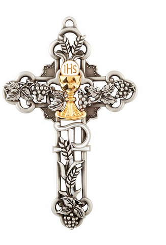 Communion Chalice IHS Sacramental Wall Cross