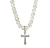 First Communion Pearl Necklace With Sterling Cross