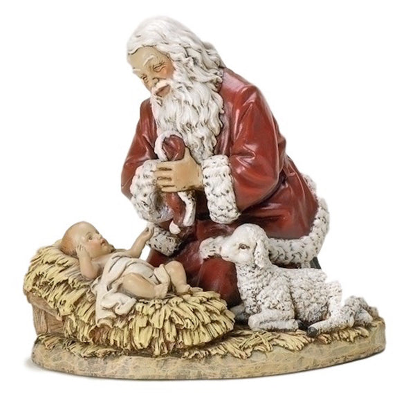 Adoring Santa With Baby Jesus And Lamb Joseph Studio – Beattitudes ...