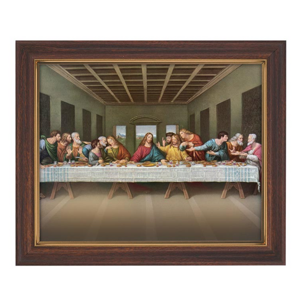 Last Supper Of Jesus In Wooden Frame With Glass – Beattitudes Religious ...