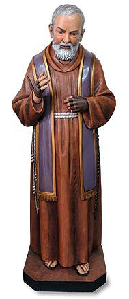 Saint Padre Pio Church statue - Val Gardena Church statue   49 1/4" Tall