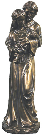 Holy Family Bronze Style Statue 16 Inch Tall