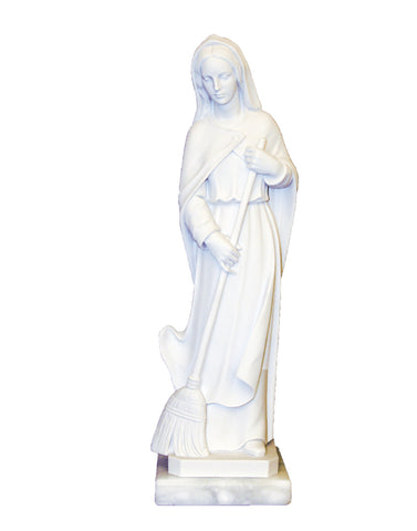 Kitchen Madonna White Alabaster Statue