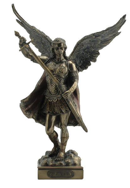 Saint Michael With Sword Statue Bronze Style Archangel Statue ...