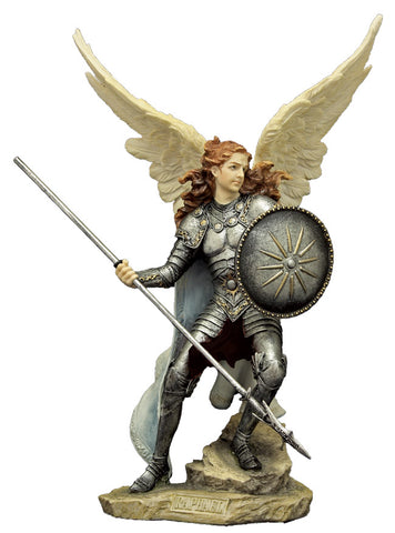 Archangel Raphael Statue Hand Painted Full Color Veronese Collection