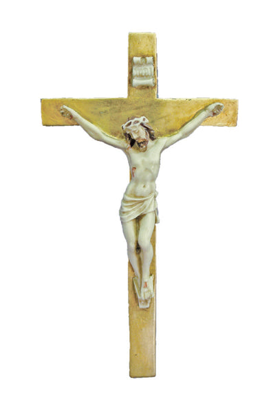 Jesus Alabaster Hand Painted Crucifix Made In Italy – Beattitudes ...